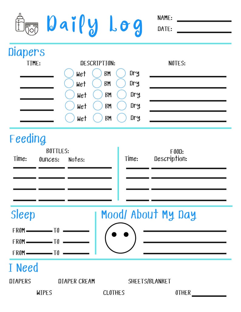 baby-s-daily-log-daycare-nanny-printable-digital-download-etsy