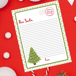Brief an den Weihnachtsmann, Weihnachtsbrief, Kinderbrief an den Weihnachtsmann, druckbarer Brief an den Weihnachtsmann, Weihnachtswunschliste, Weihnachtsmannbrief, Brief an den Weihnachtsmann