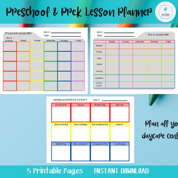 Pre K Lesson Plan - Etsy