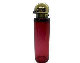 Antique Victorian Silver Gilded Cranberry Perfume Scent Bottle