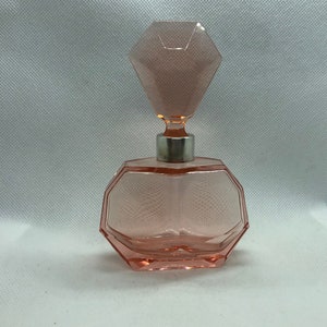 Antique Vintage Silver Art Deco Amber Scent Perfume Bottle