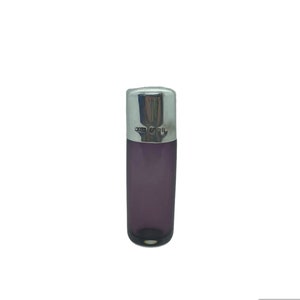 Antique Silver Scent Perfume Bottle Amethyst Glass