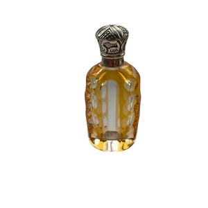 Antique Victorian Silver Perfume Scent bottle amber overlay glass