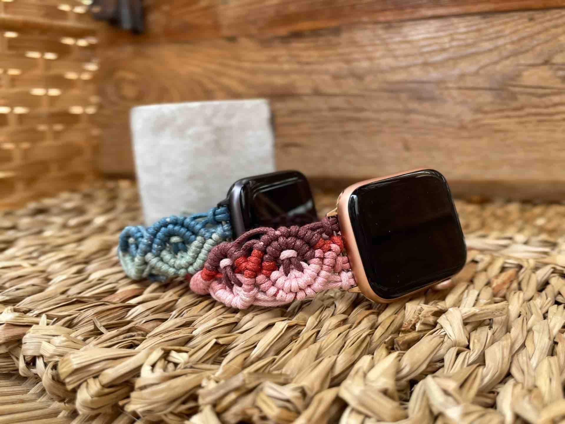 Macrame apple watch band deals