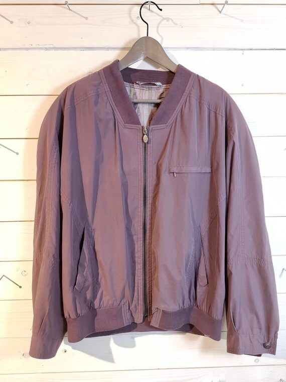 Vintage 90s 80s silk Jacket silk Blouson Bomberjac