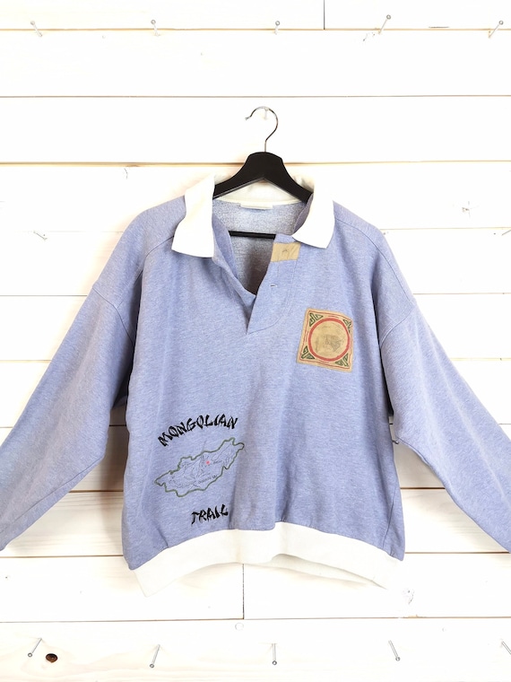 Vintage 90s ADIDAS Sportswear Blue Sweater Pullove