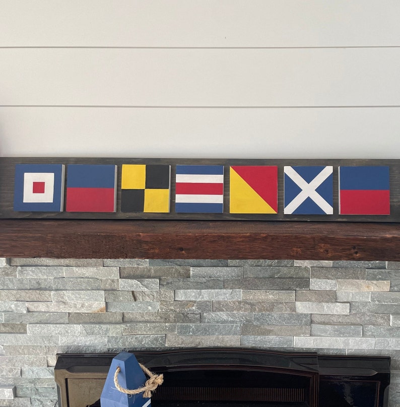 Custom Nautical Flag Sign: Hand-painted Coastal Decor - Etsy