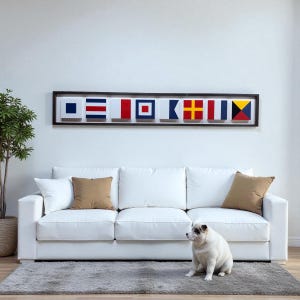 Custom Nautical Signal Flag Sign: Personalized Coastal Wall Decor