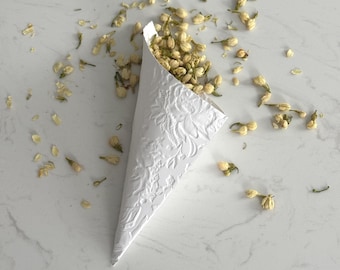 Embossed Paper Confetti Cones