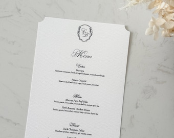 Embossed/Plain Rectangle Menu Card | Personalised Menu | Hammer Paper 400gsm | 5x7 inches