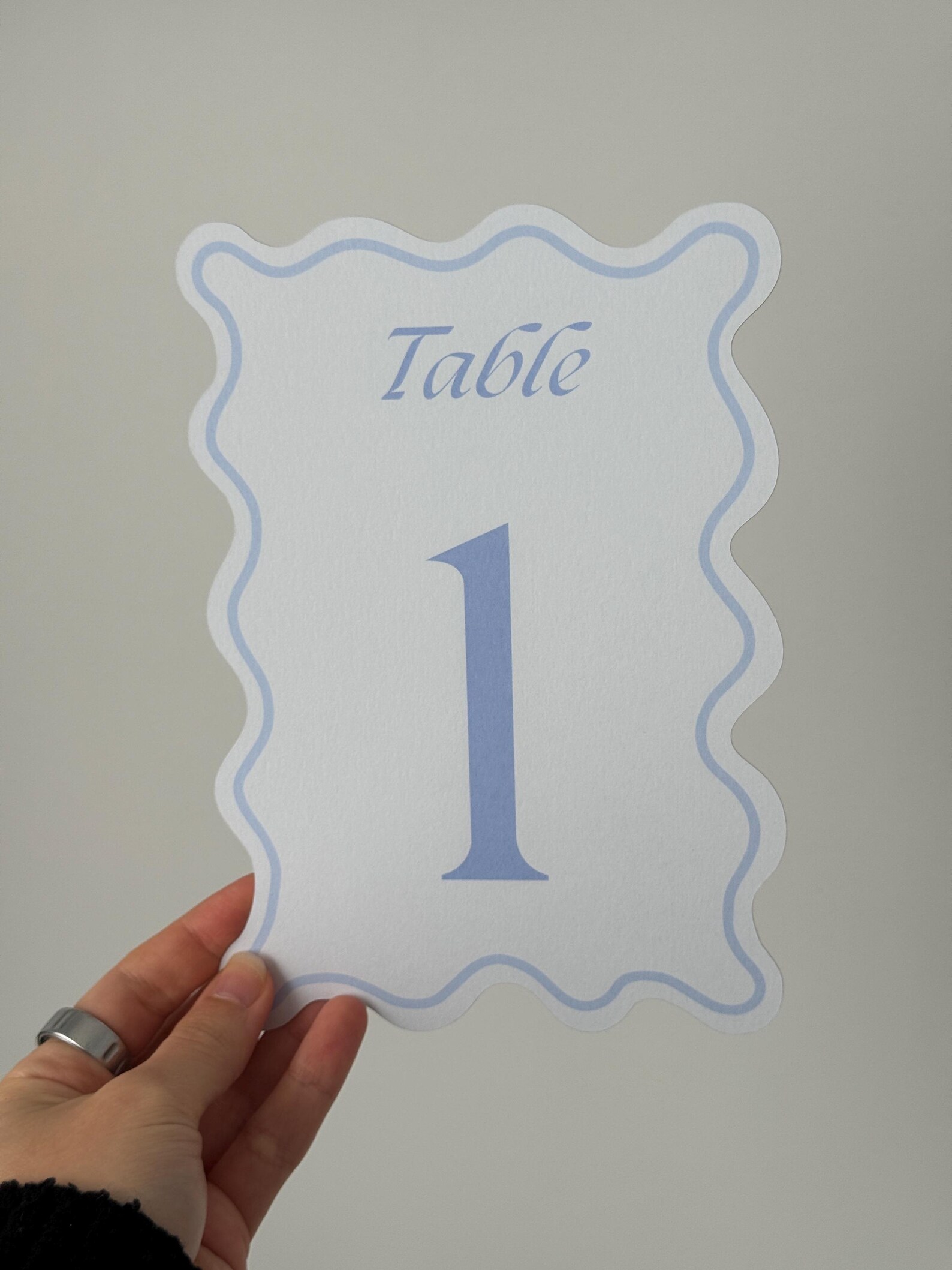 Wavy Table Numbers | Pastel Party Decor, Wedding, Bridal Shower (single ...