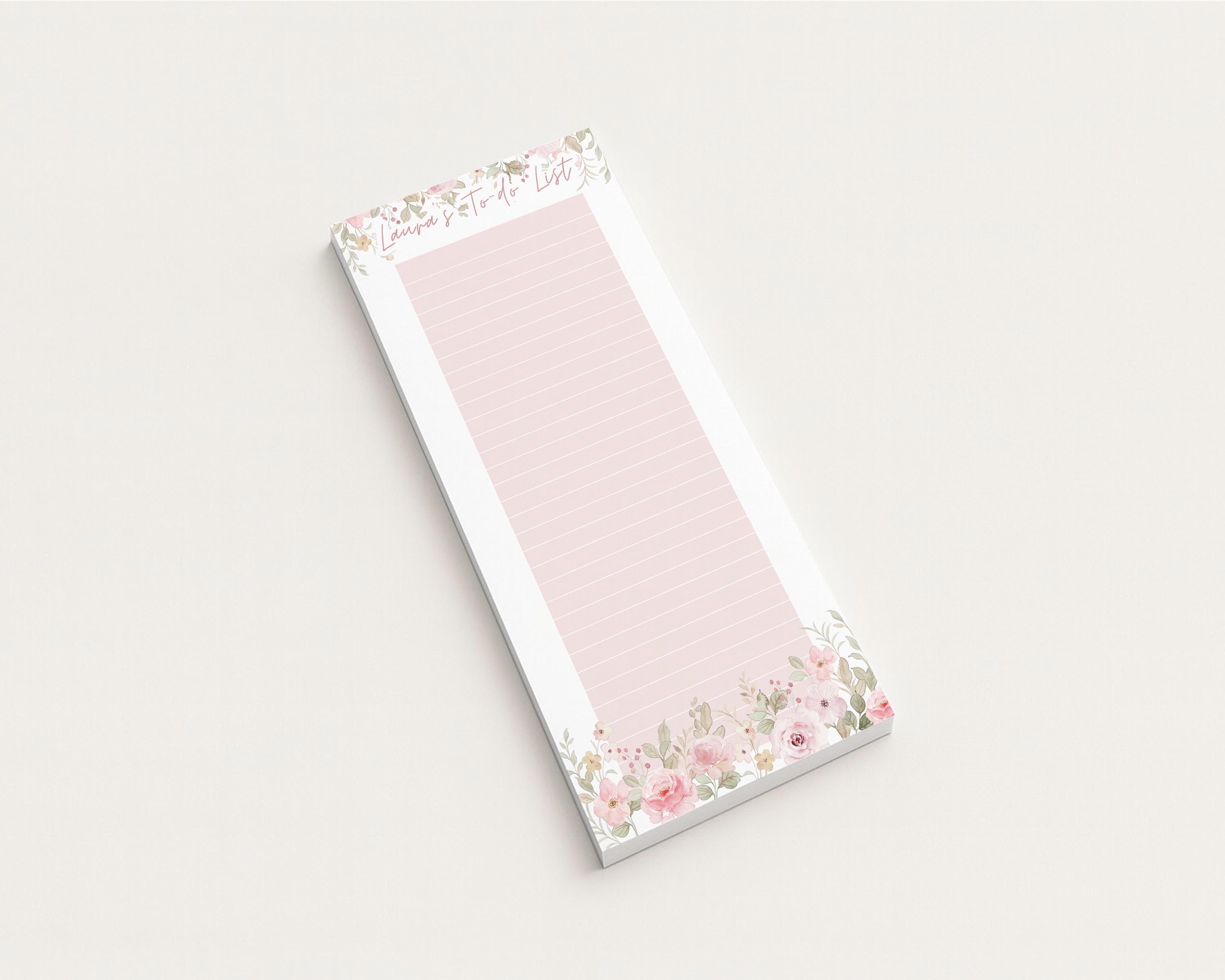 Personalised Slim To-do List Notepad | Minimal Stationery Notepads ...