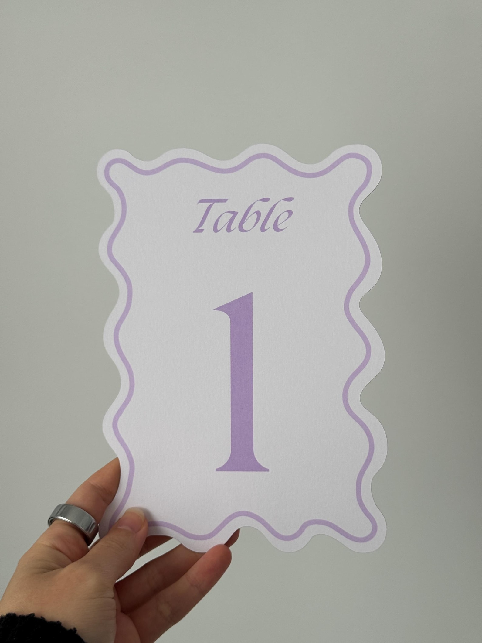 Wavy Table Numbers | Pastel Party Decor, Wedding, Bridal Shower (single ...