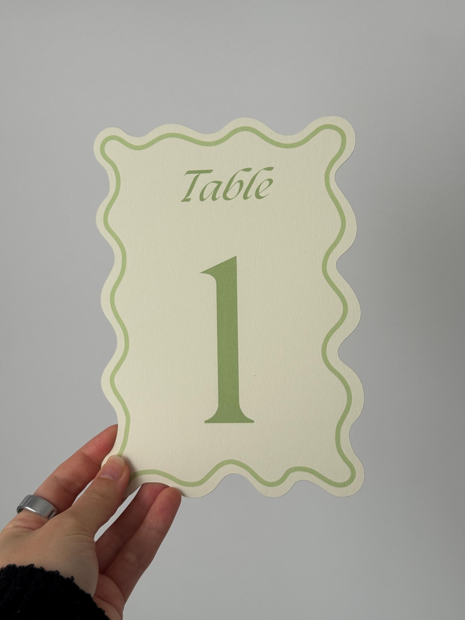 Wavy Table Numbers | Pastel Party Decor, Wedding, Bridal Shower (single ...