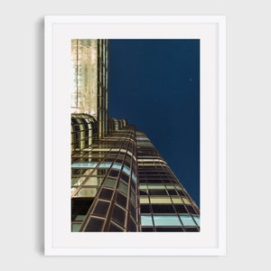 Architectural Photography, Boston Building Print, Sky Scraper Print, Building Photograph, Dark Photography, Night Photography, Wall Decor