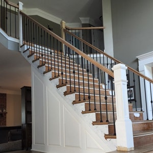Wooden Railing Staircase Rails- 6910 Traditional Style Stair Rails for ...