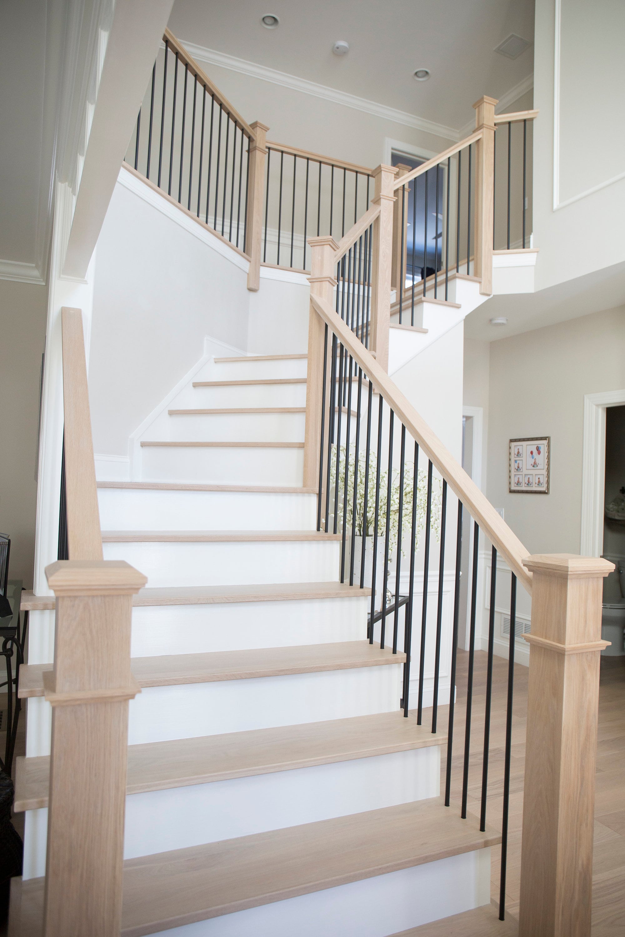 White Oak Stair Handrail Modern Style Hardwood 6084 Etsy