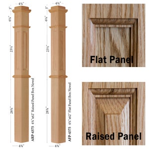Box Newel Post Oak/Poplar American Made Stair Railing Newel Post for Traditional Style Hardwood Stair Handrail image 10