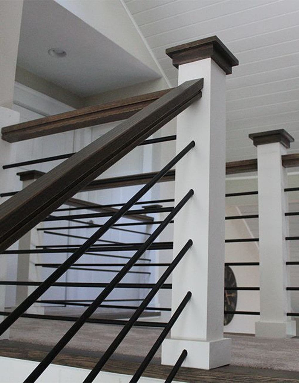 Wood Modern Hand Railing Ultra Modern Style White Oak and Oak Contemporary Style Handrails for ...