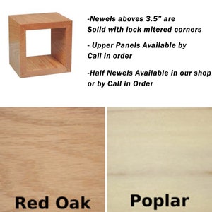 Box Newel Post Red Oak/Poplar Modern Farmhouse style Stair and Railing Post 6.25 Mission Paneled Post 3.5 or 4.75 Free shipping image 4
