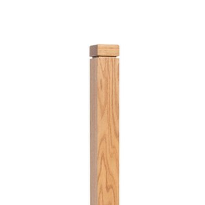 Newel Post 3 1/4"  Plain Square Notched Stair Railing Newel Post for Modern Farmhouse style Contemporary Hardwood Stair Handrails