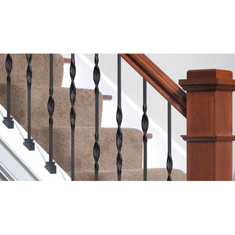 Black Metal Balusters 1/2 Square Iron Balusters Metal Etsy