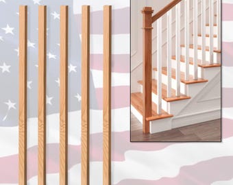 Modern Stair Banister Spindles Kit 4/6/8 Pcs Metal Square
