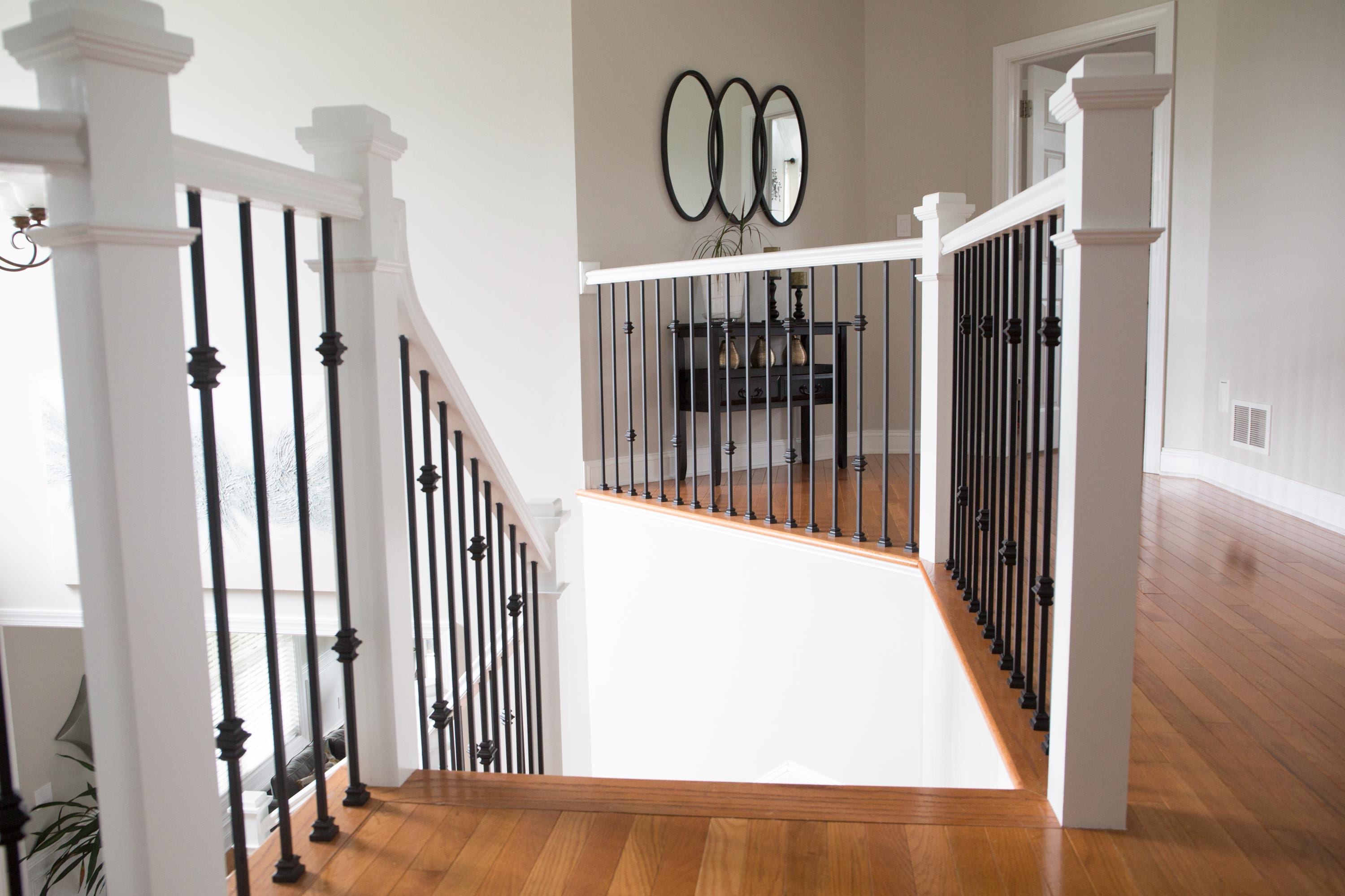 Modern Style White Oak Red + Poplar Box Newel Post: Farmhouse Stair ...