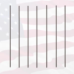 Plain Round balusters 9/16&quot; Black | Iron Modern Style Stair and Rail Balusters | Satin Black Contemporary Style Stair and Railing Balusters
