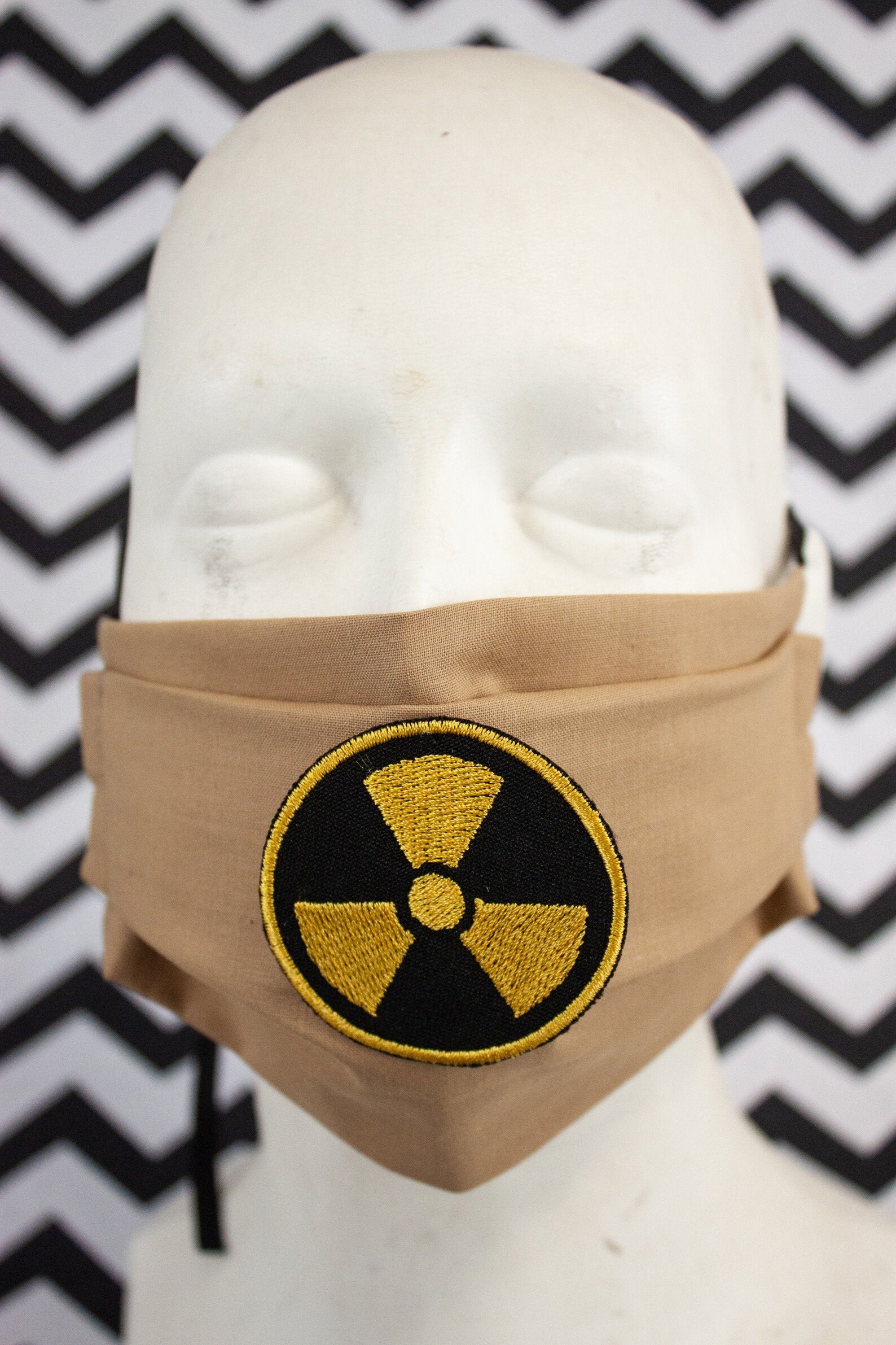 Radioactivity Face Mask Radioactive Sign Sew On Mask Etsy