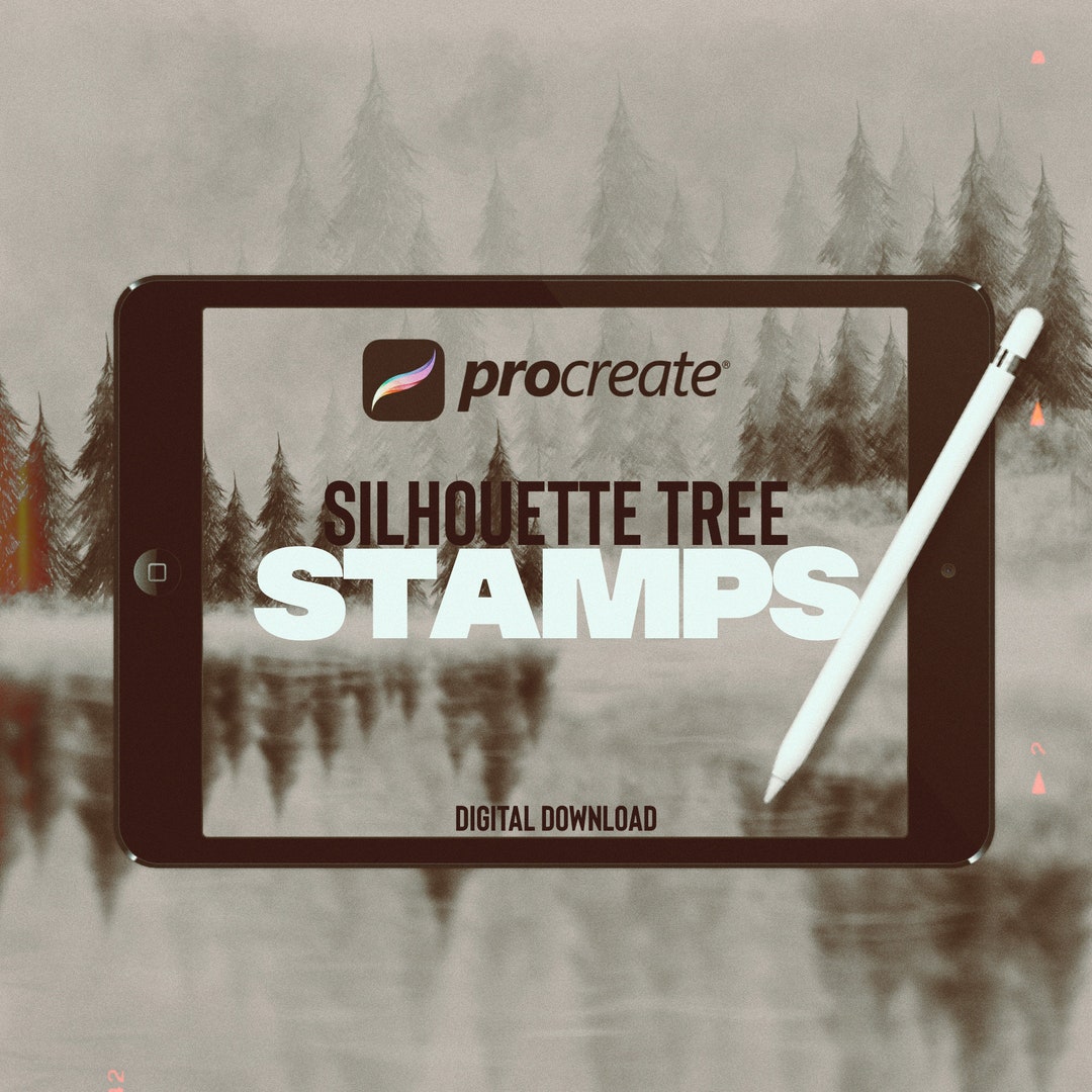65 Tree Stamp Brushes for Procreate, Procreate Tree Brushes, Nature ...