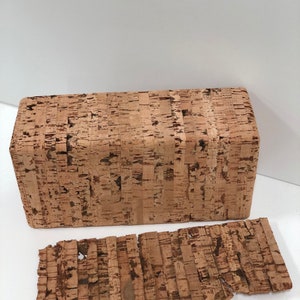 block of natural cork, eco friendly material, vegan, DIY projects , rustic natural supply