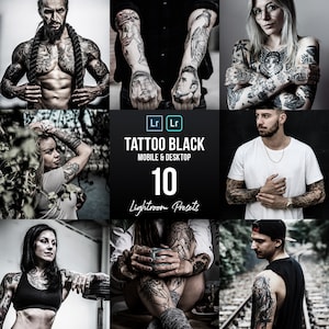 10 Mobile LIGHTROOM Presets, Tattoo Lifestyle Preset, Desktop Presets Blogger, Dark Lightroom Preset, Tattoo Black Instagram