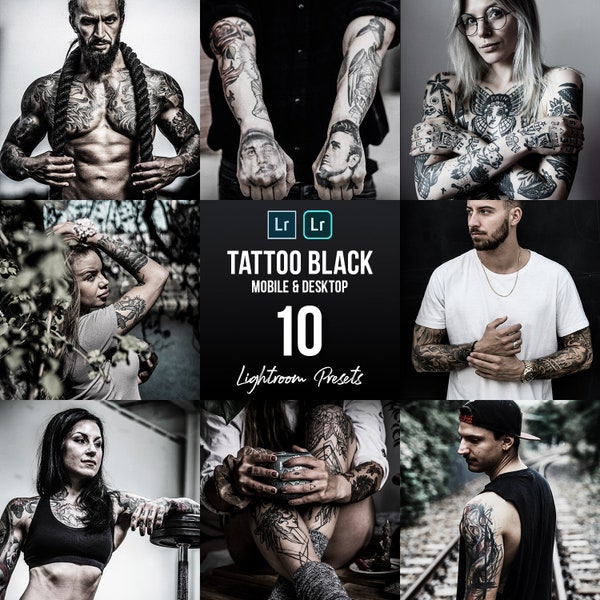 10 Mobile LIGHTROOM Presets, Tattoo Lifestyle Preset, Desktop Presets Blogger, Dark Lightroom Preset, Tattoo Black Instagram