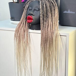 Handgefertigtes Ombre DE Braids Set - Aschblond & Beige Farbverlauf