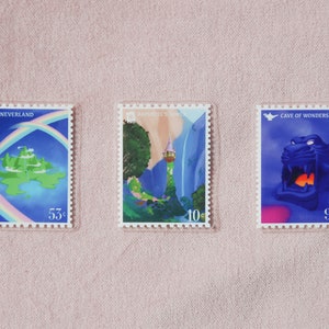 Disney Drehorte Briefmarken durchsichtige Vinyl Sticker Pack