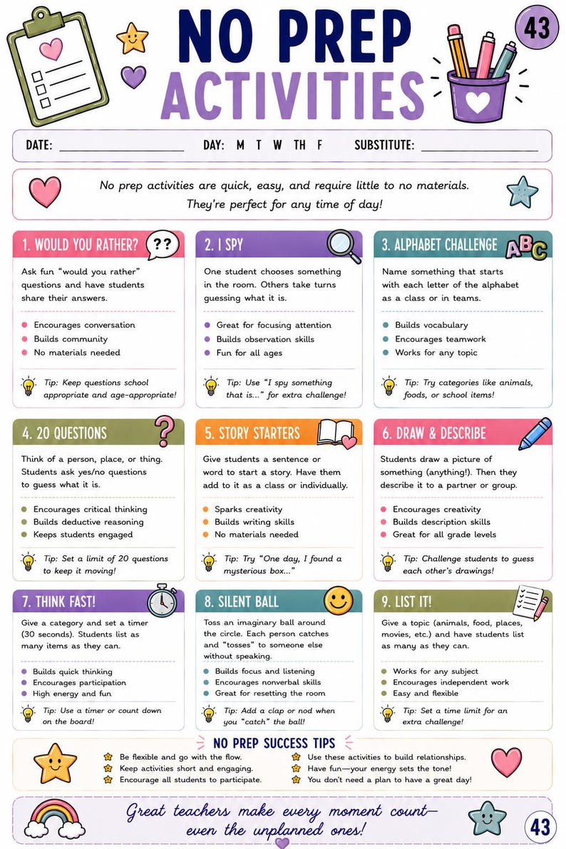 Ultimate Substitute Teacher Planner & Survival Guide image 15