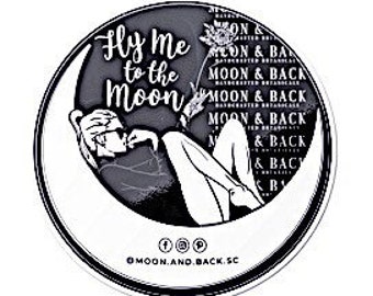 Fly Me To The Moon Vinyl Sticker