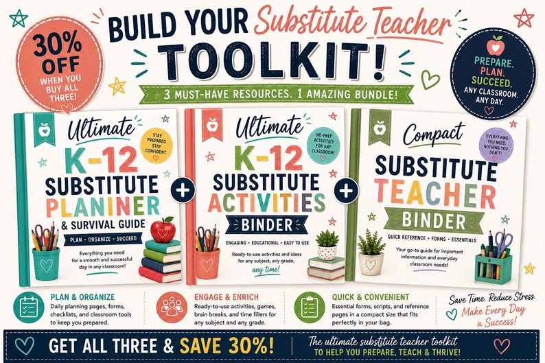 Ultimate Substitute Teacher Planner & Survival Guide image 2