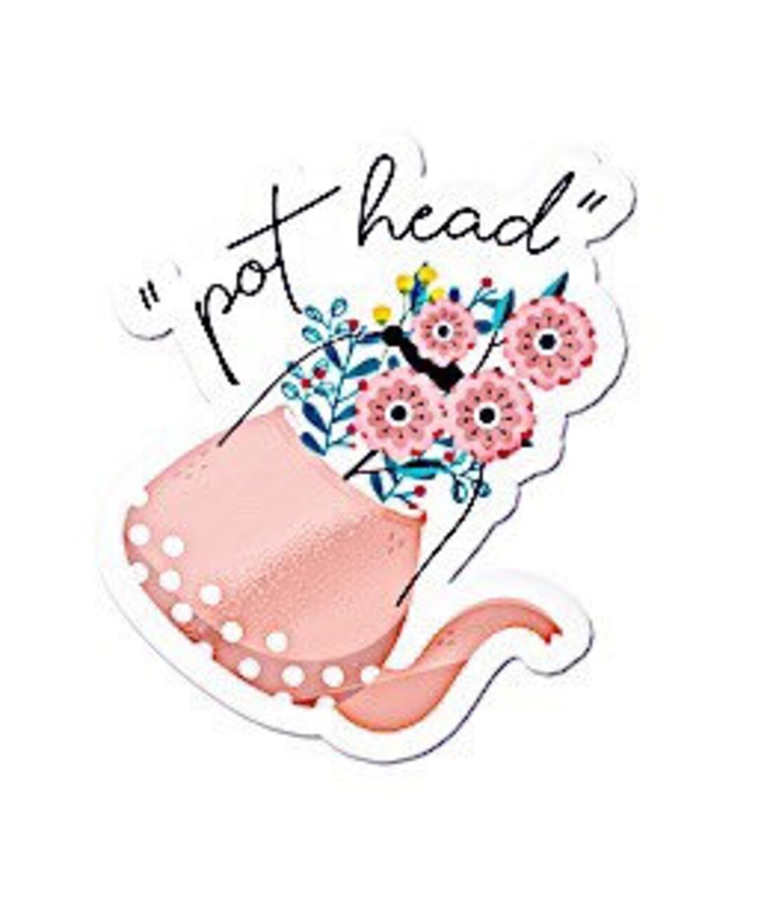 Pot Head Vinyl Sticker - Etsy