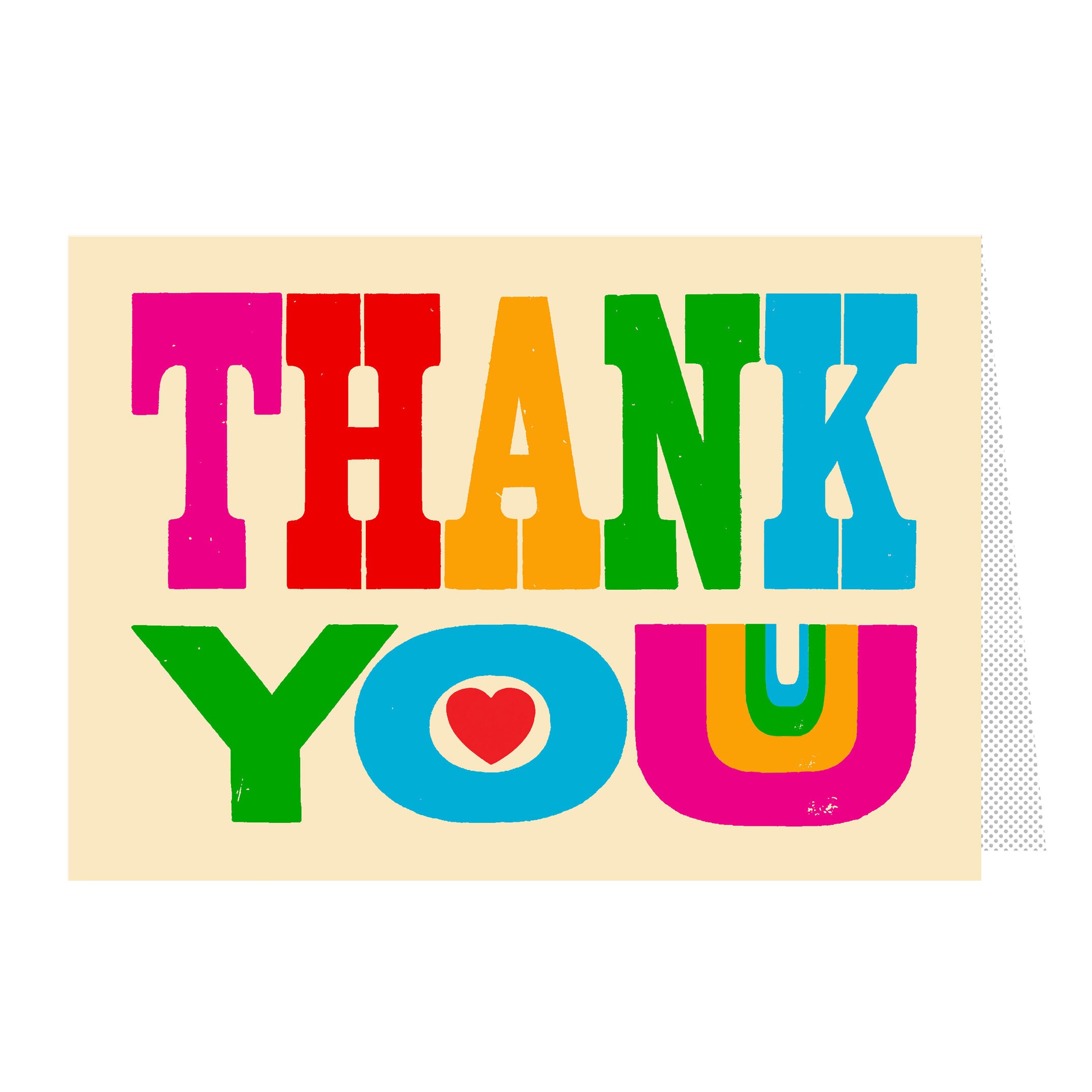 Thank You Greetings Card Etsy