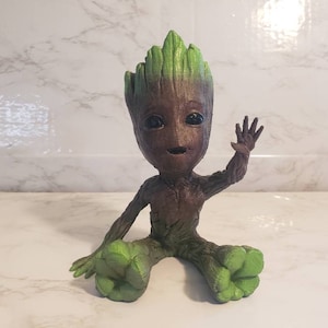 Hilloly 4 Pcs Baby Groot, Baby Groot Figurine, Les Gardiens de la G