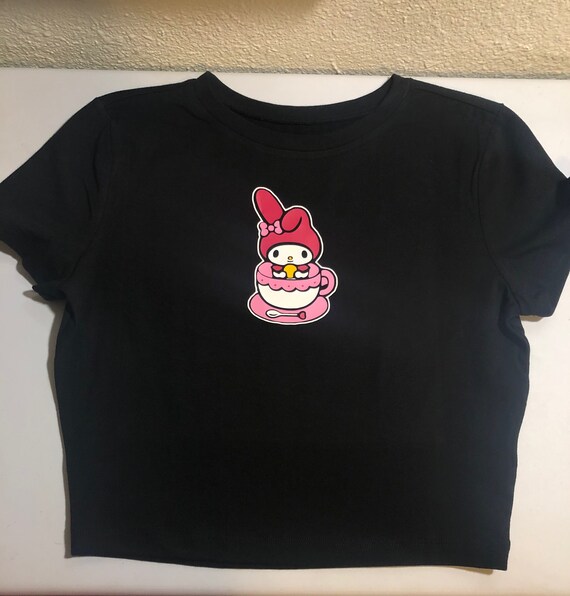 My Melody In A Tea Cup Crop Top Shirt Kawaii Lolita Etsy
