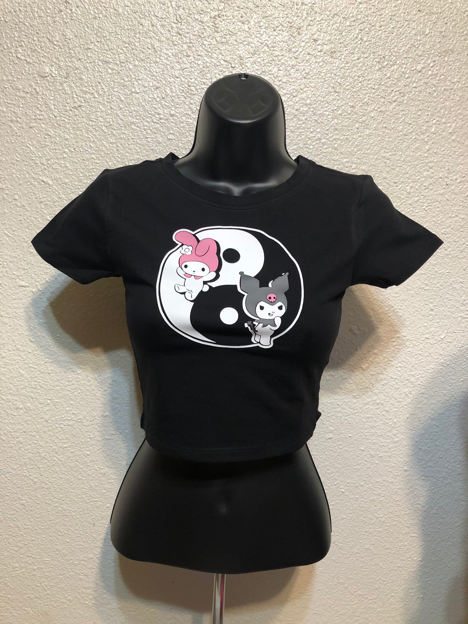 My Melody and Kuromi Ying Yang Crop Top Shirt Hello Kitty Etsy