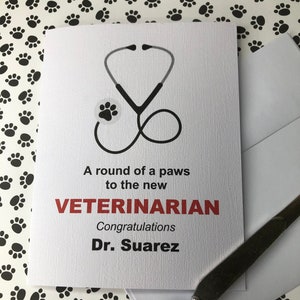 Personalized Veterinarian Graduation Card, Congratulations Vet Graduation, Veterinarian Degree, Veterinarian Gift, Vet Graduate 2024