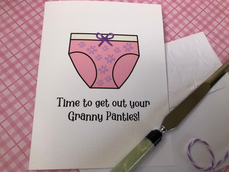 PERSONALIZED New Grandmother Card, Congrats Grandma, Grandma-to-be card, Granny Panties, Funny Card for Grandma, Granny Panties Card 