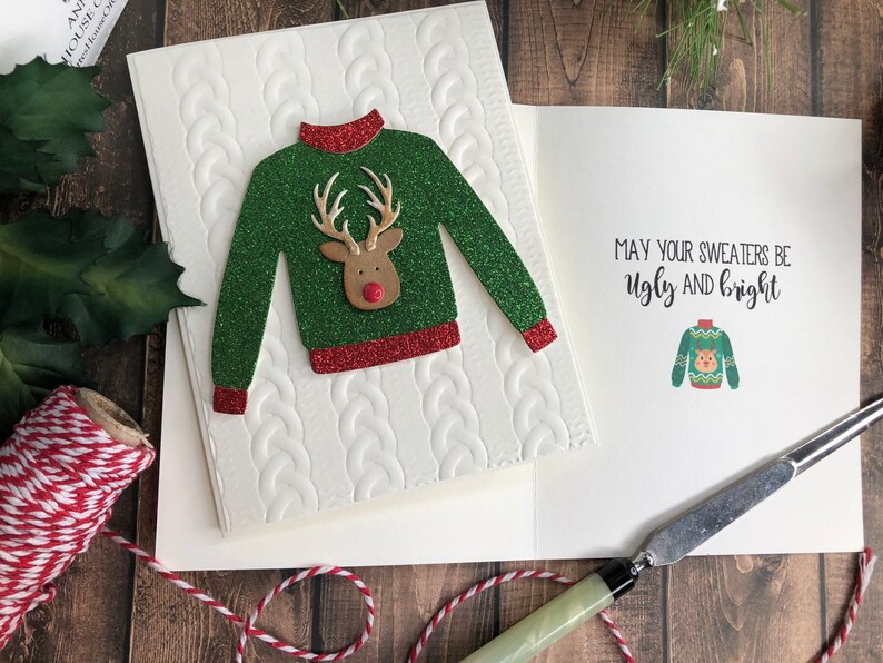 Handmade Ugly Sweater Card 3-D Ugly Christmas Sweater - Etsy