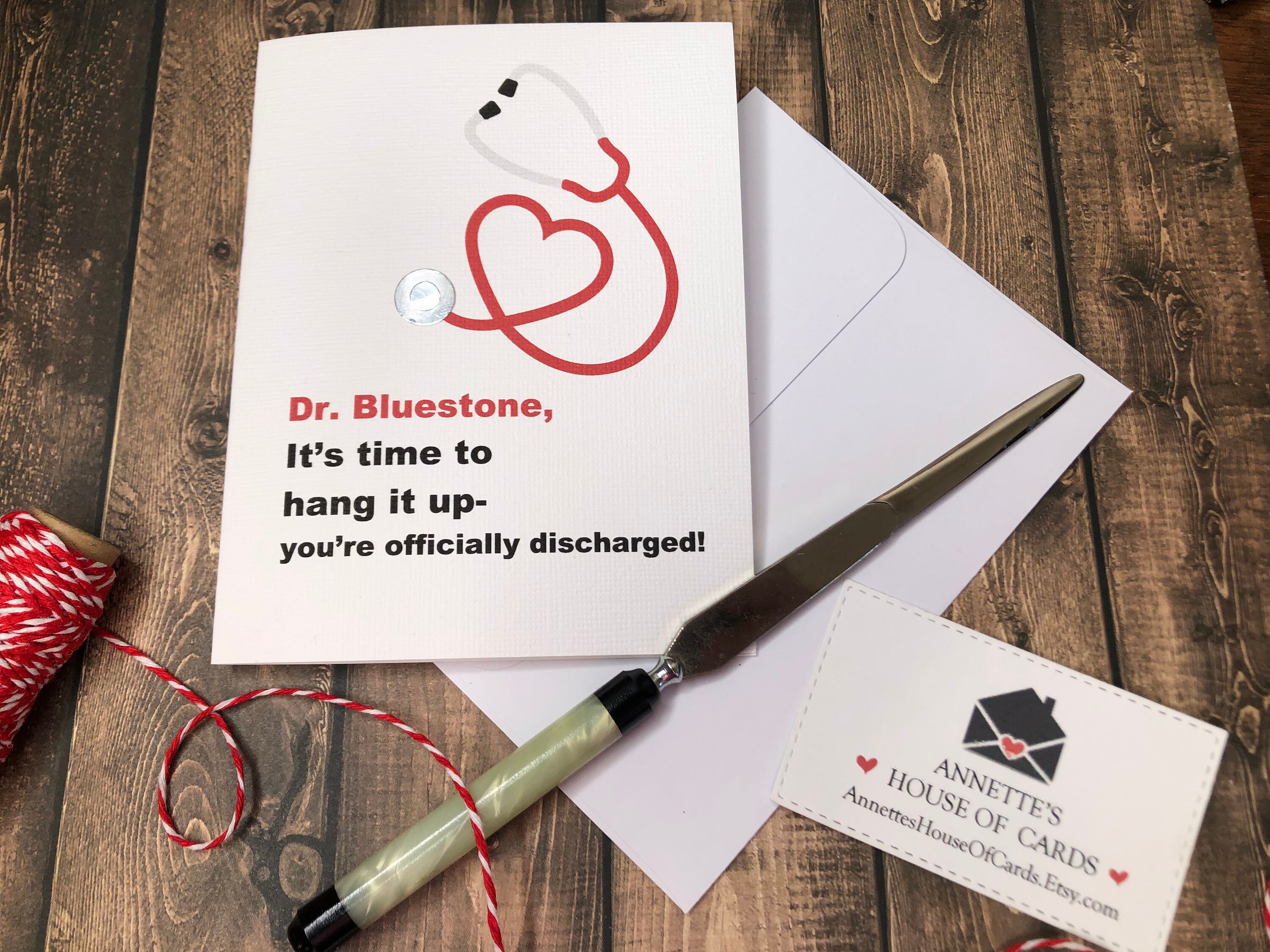 Doctor Retirement Card Personalized Doctor Card Doctor Gift Etsy