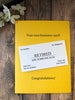 Handmade Retirement Greeting Card Business Card, Congratulations on retiring, Funny Retirement Card, Newly Retired
