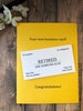 Handmade Retirement Greeting Card Business Card, Congratulations on retiring, Funny Retirement Card,  Newly Retired 